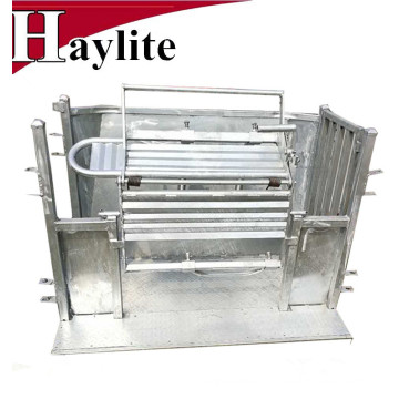 Steel sheep turnover crate catcher used for handling equipment